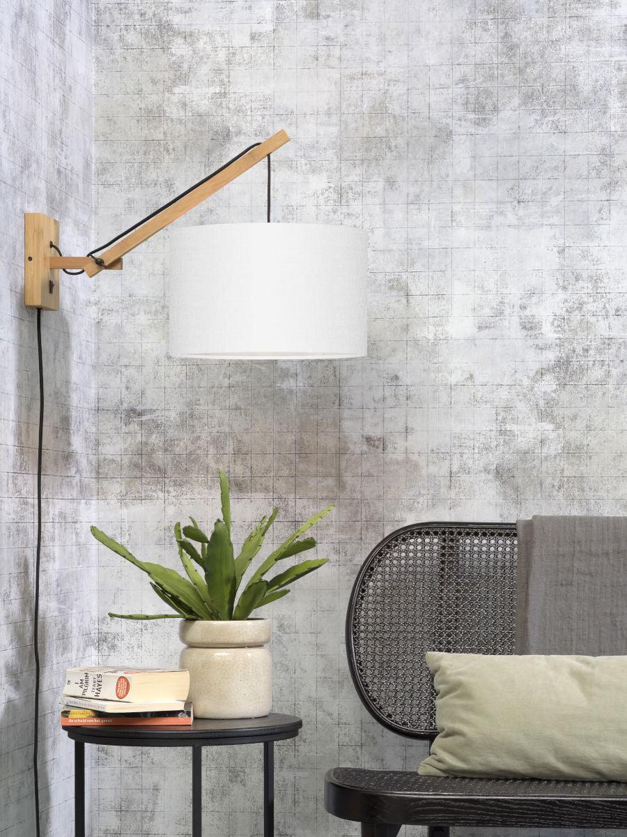 Andes Bamboo Linen Wall Arm Light - Image 2