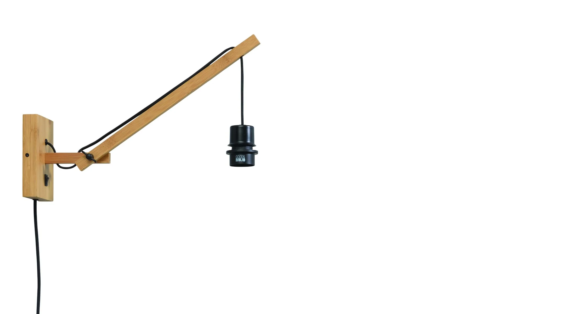 Andes Bamboo Linen Wall Arm Light - Image 6