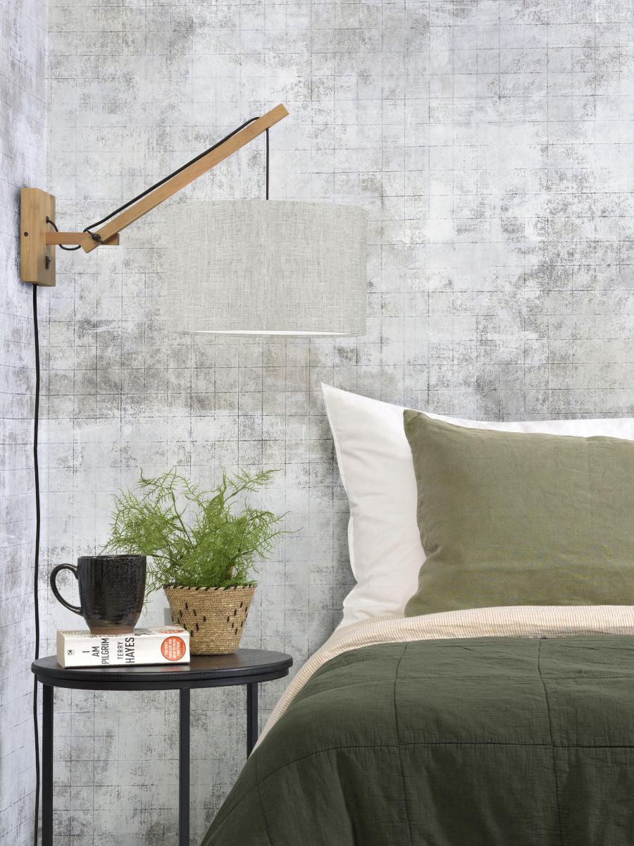 Andes Bamboo Linen Wall Arm Light - Image 8