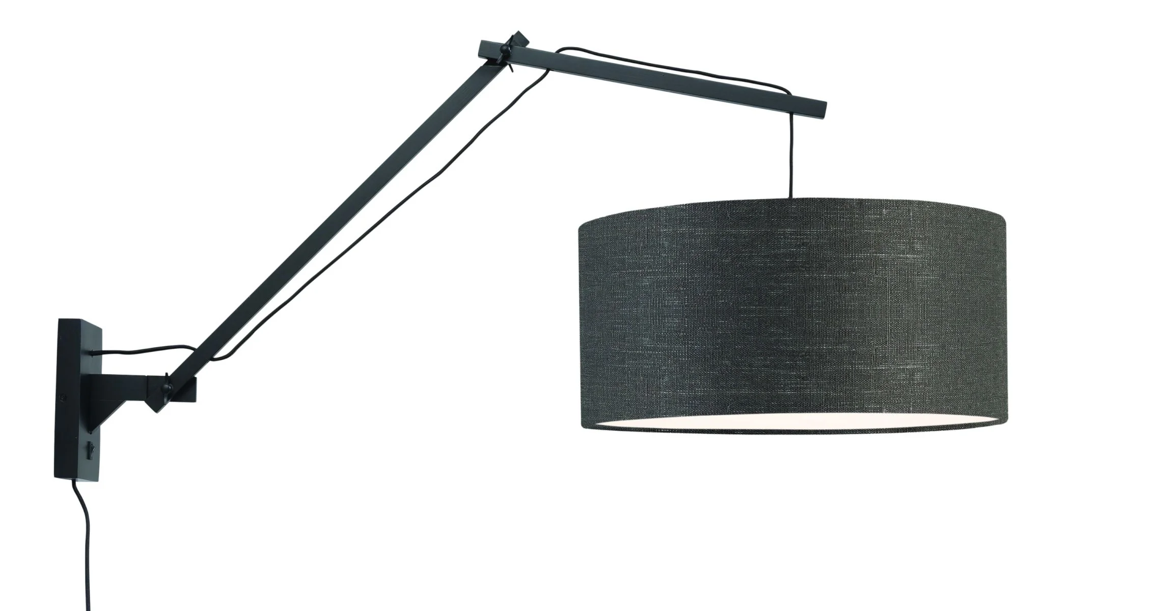 Andes Bamboo Linen Wall Light (Long Arm) - Image 41