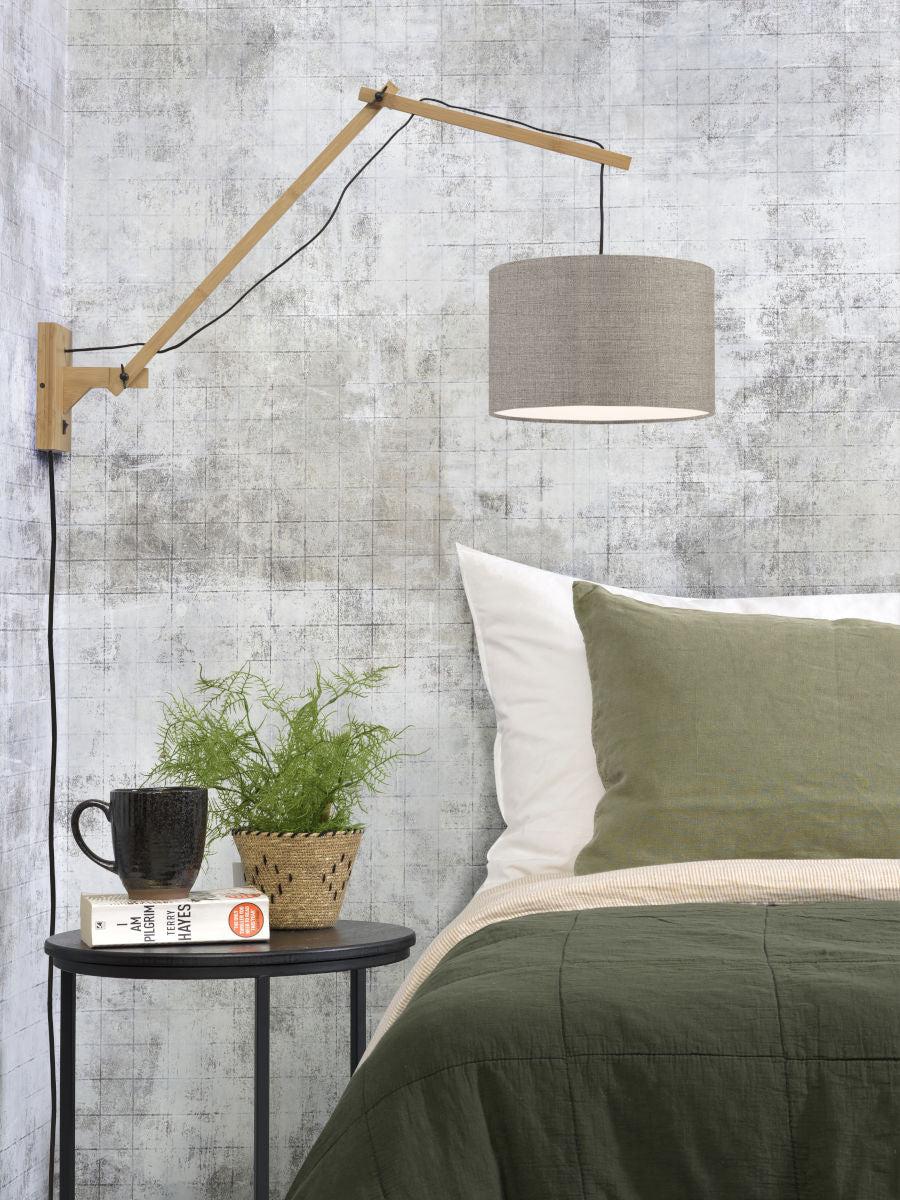 Andes Bamboo Linen Wall Light (Long Arm) - Image 5
