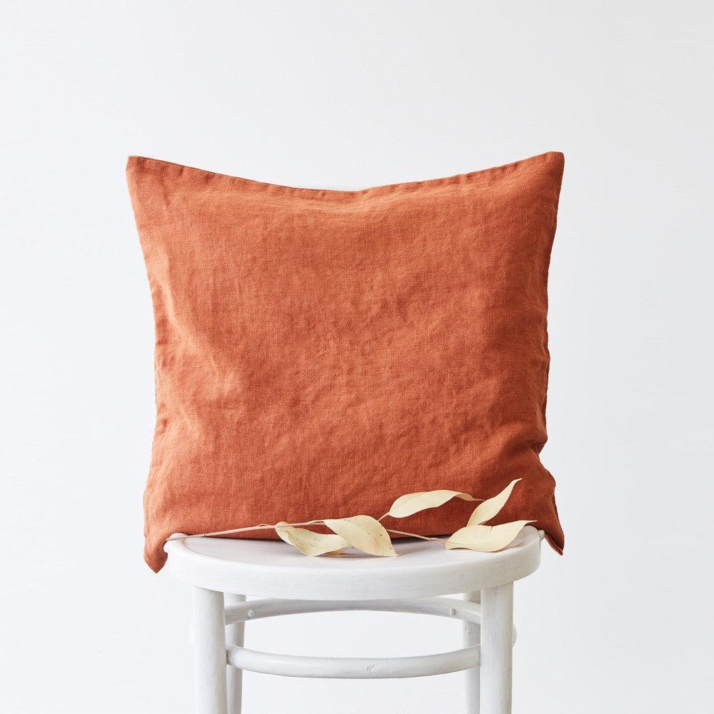 Baked Clay Linen Cushion Cover - Image 2