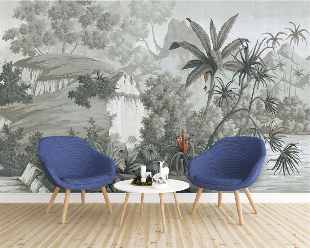 Vintage Jungle Paintings Mural Wallpaper - Image 4