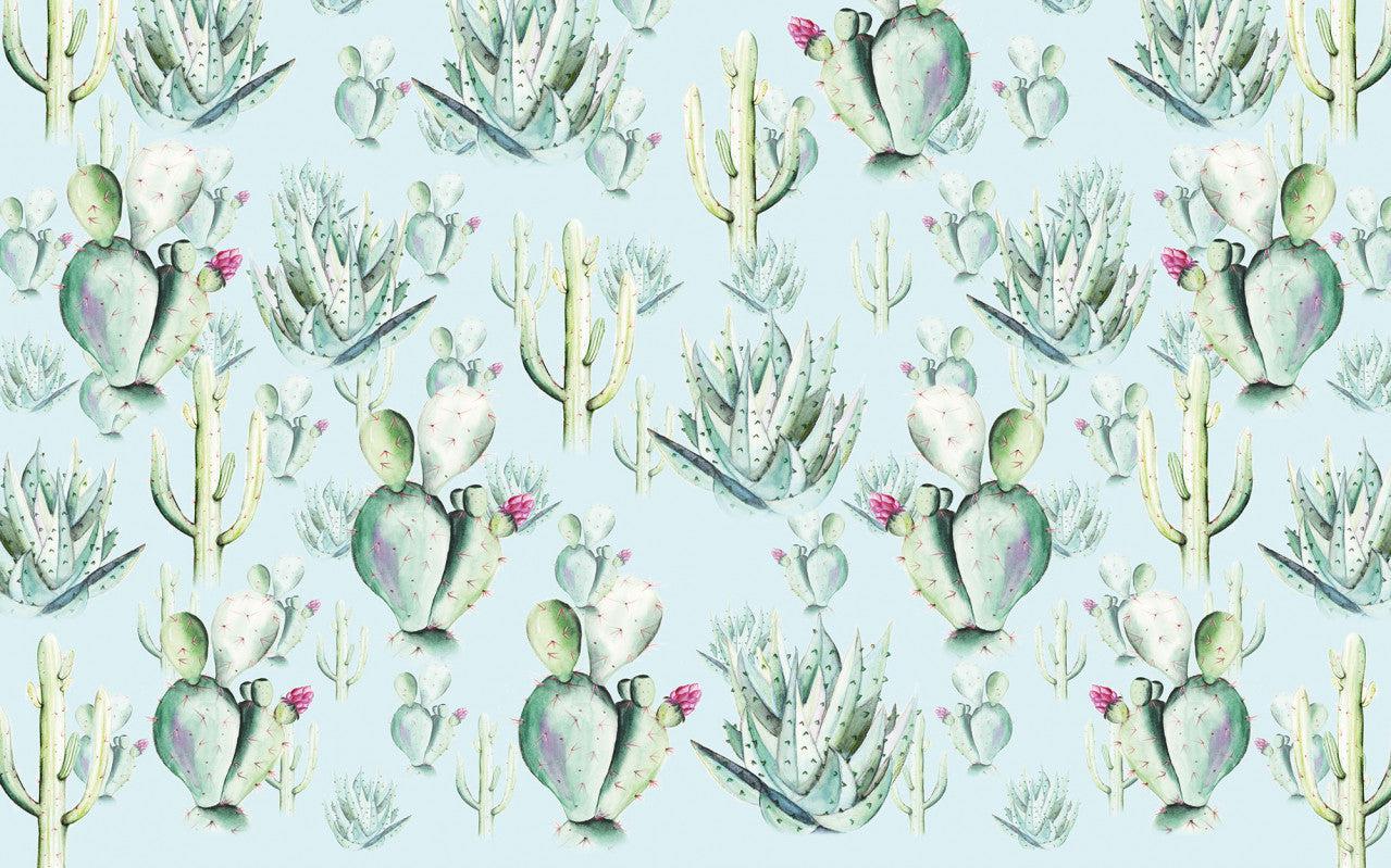 Cactus Blue Mural Wallpaper - Image 5
