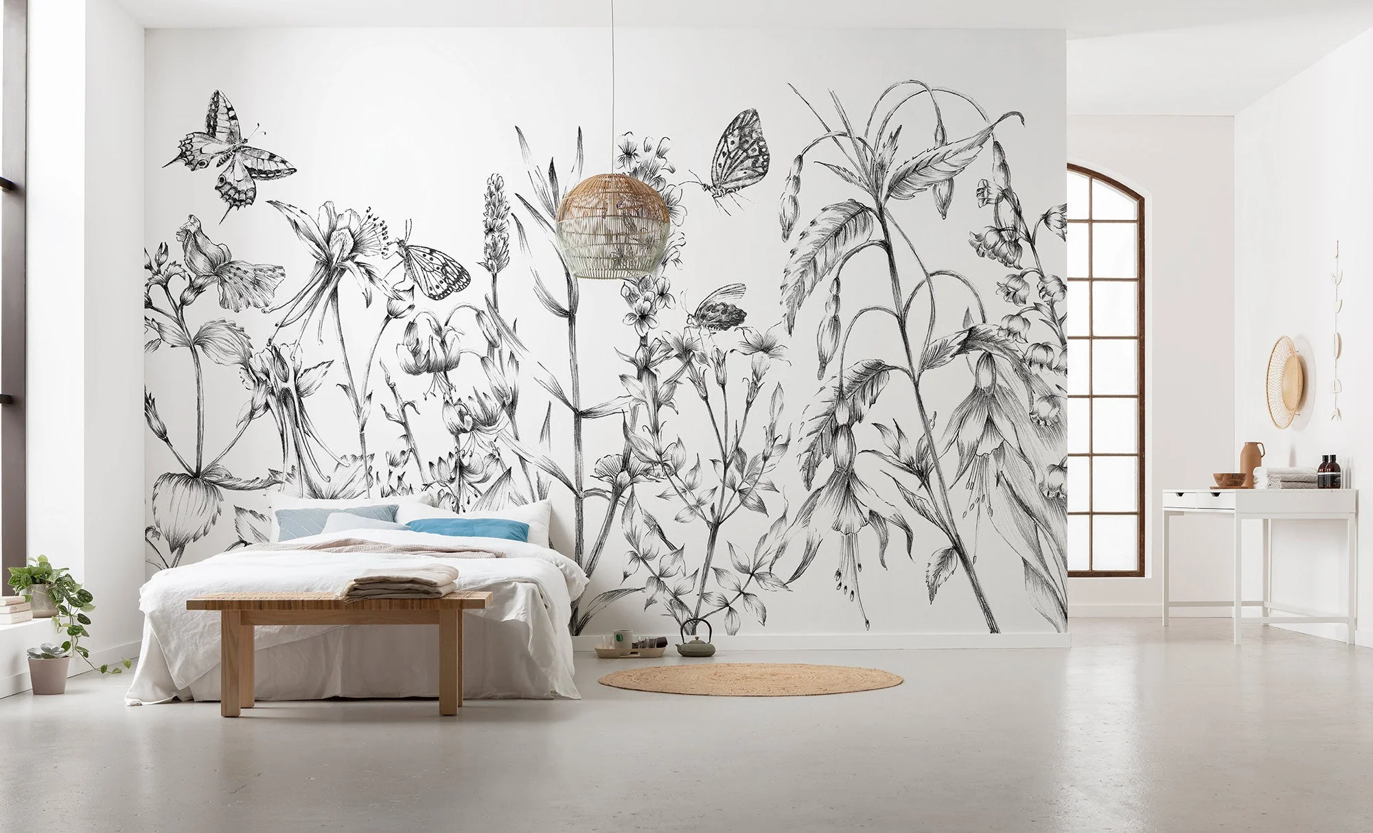 Butterfly Field Mural Wallpaper