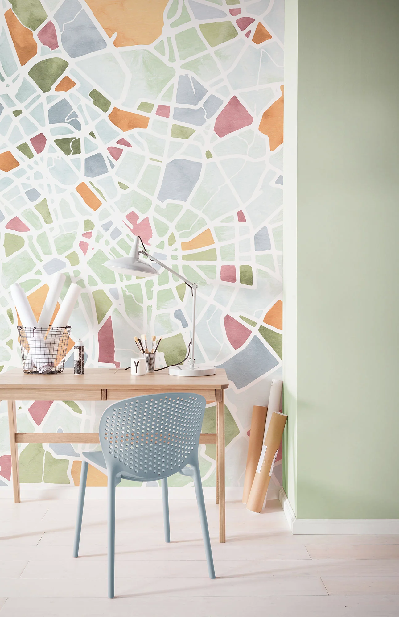 City Map Mural Wallpaper