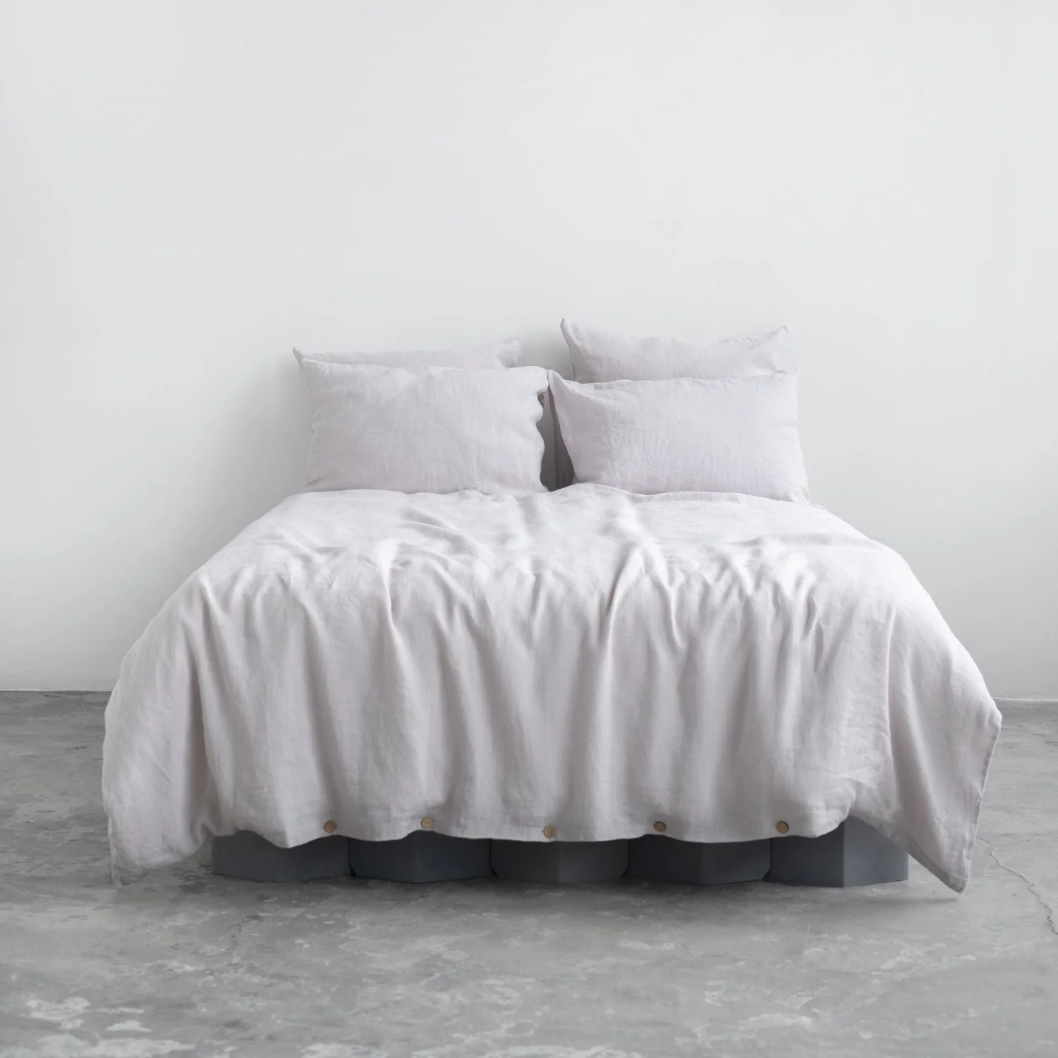 Silver Linen Duvet Cover Set - Image 2