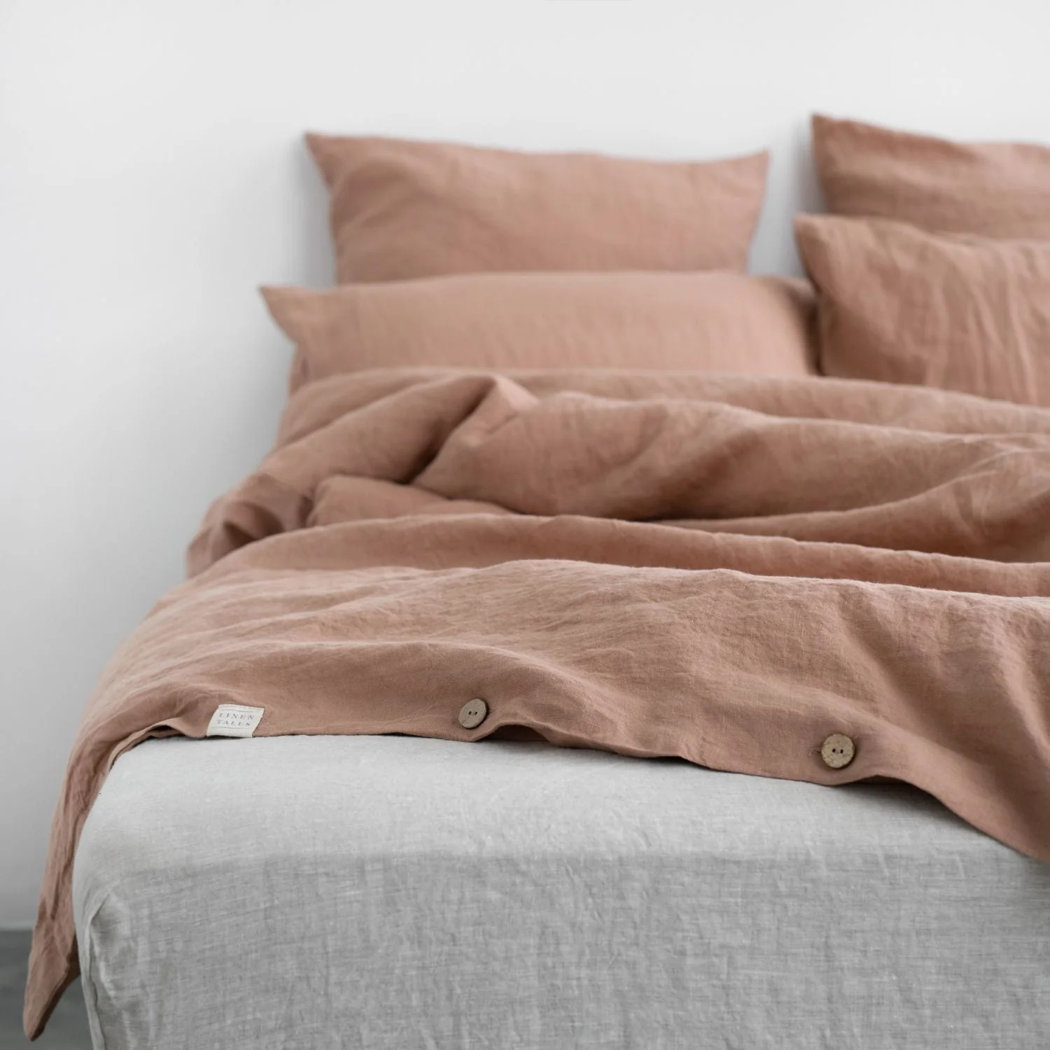 Cafe Creme Linen Duvet Cover Set - Image 15