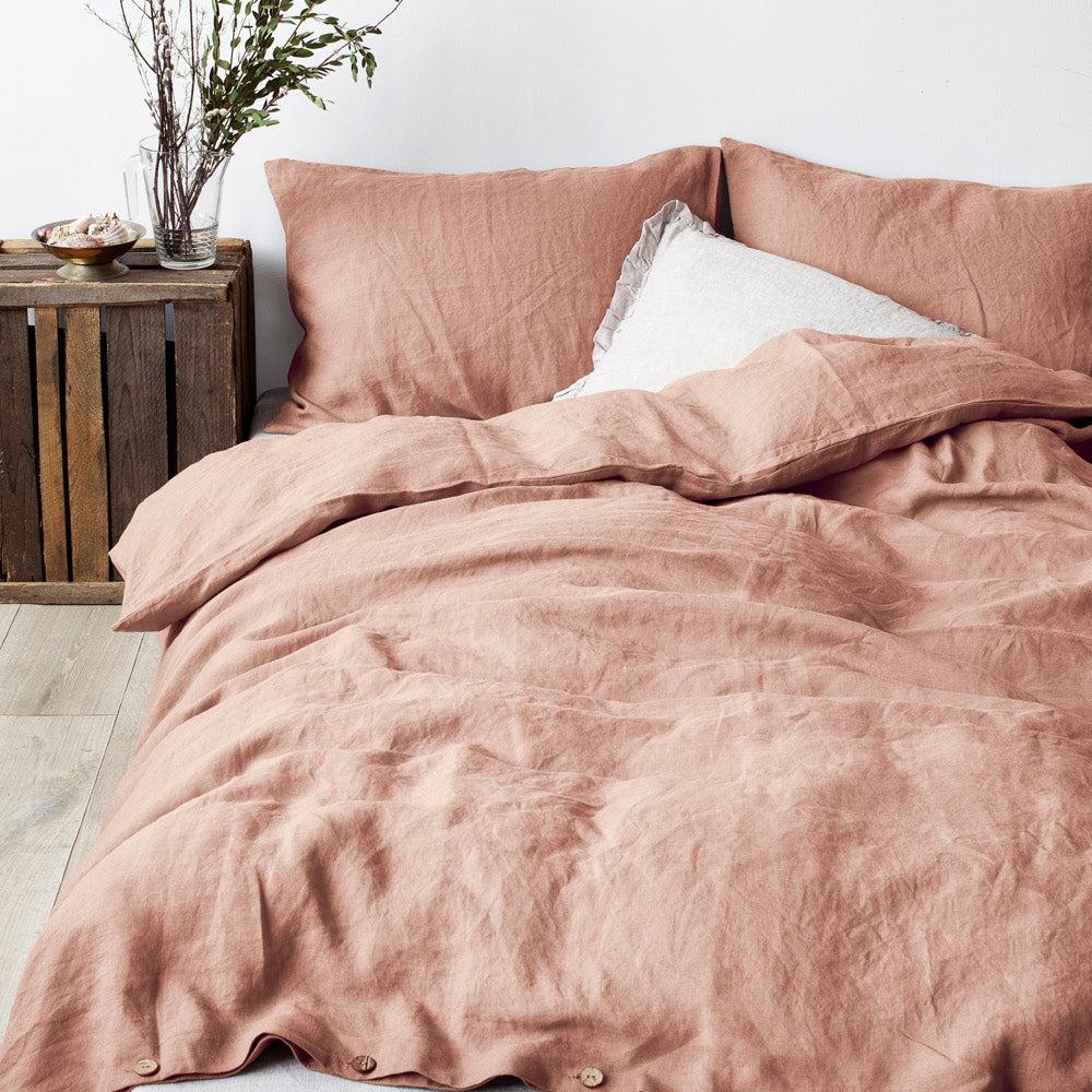 Cafe Creme Linen Duvet Cover Set - Image 7