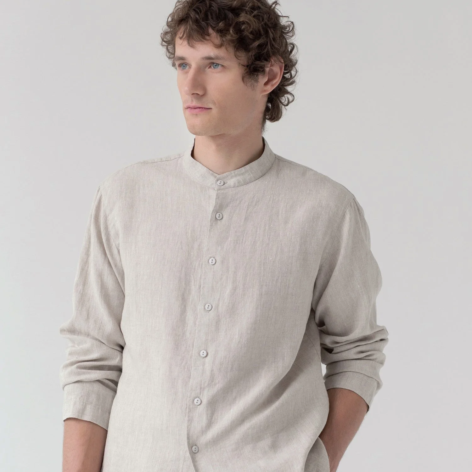 Currant Melange Linen Loungewear Set - Image 5