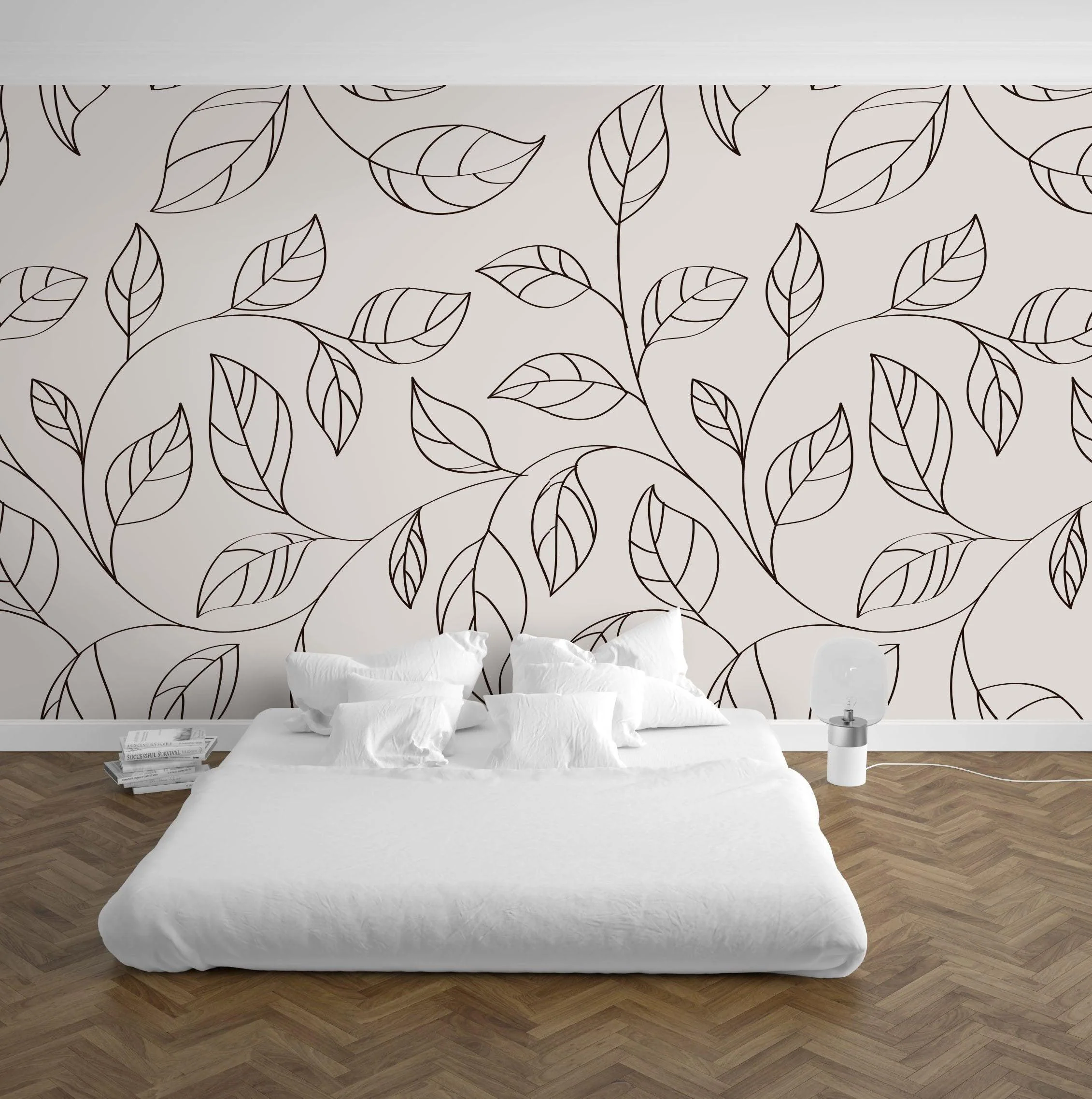 Dainty Leaves Mural Wallpaper - Image 3