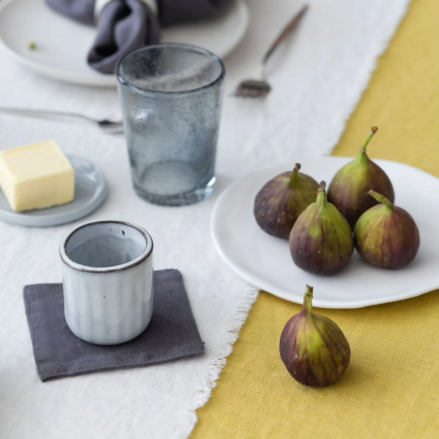 Dark Grey Linen Coasters - Image 3