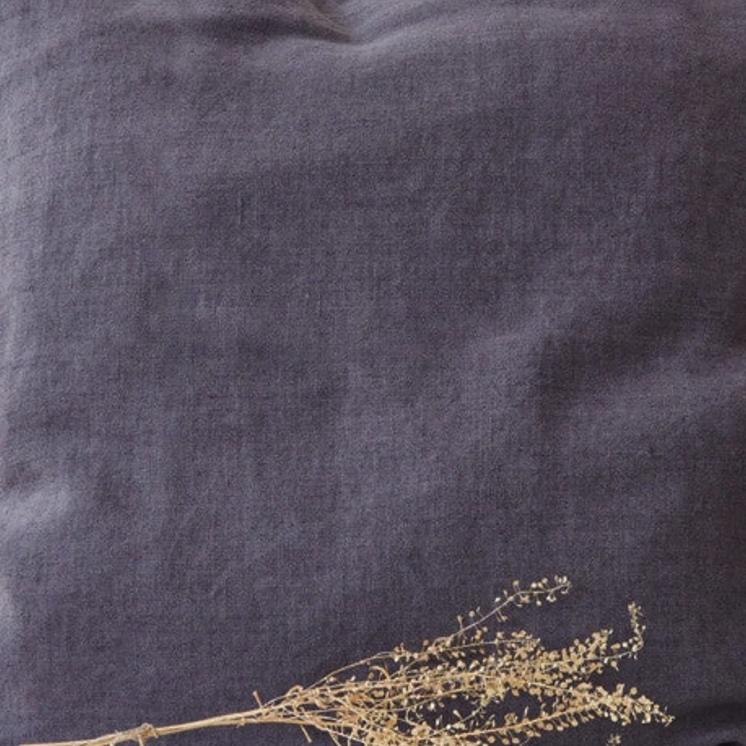 Dark Grey Linen Cushion Cover - Image 3