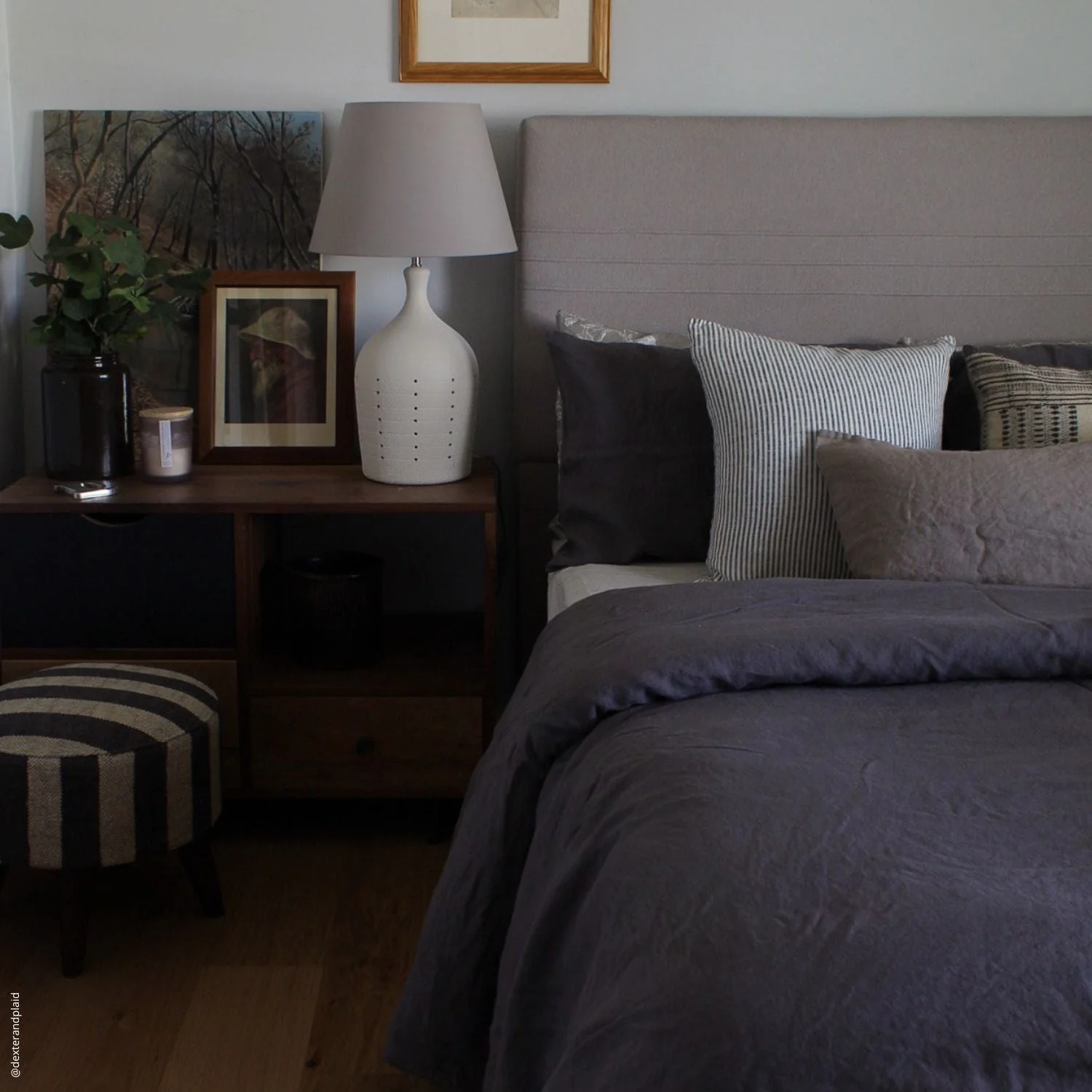 Dark Grey Linen Duvet Cover - Image 4