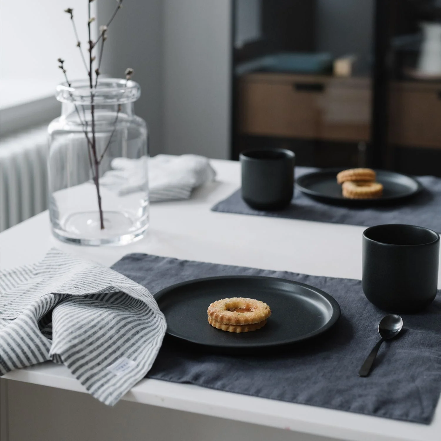 Dark Grey Linen Placemat - Image 2