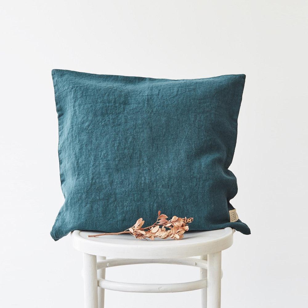Deep Water Linen Cushion Cover - Image 2