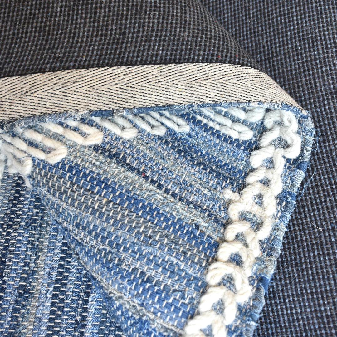 Dorval Blue Recycled Denim & Wool Rug - Image 3