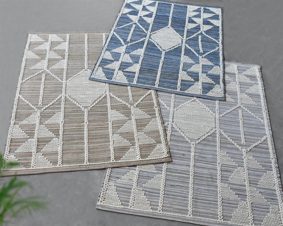Dorval Blue Recycled Denim & Wool Rug - Image 5