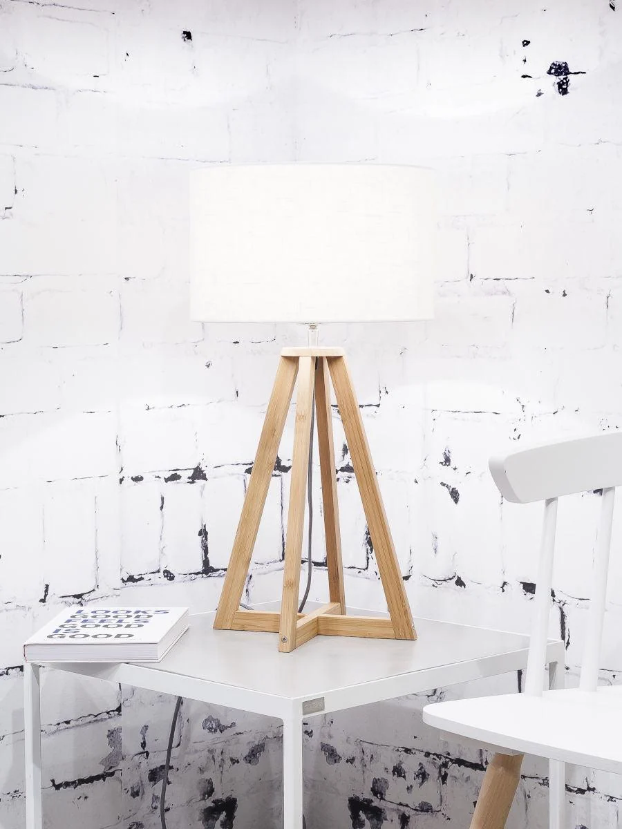 Everest Bamboo Linen Table Lamp - Image 2