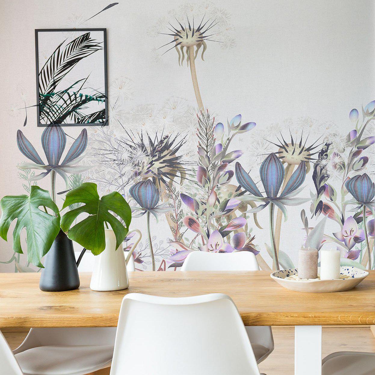 Fiore Blu Mural Wallpaper - Image 3
