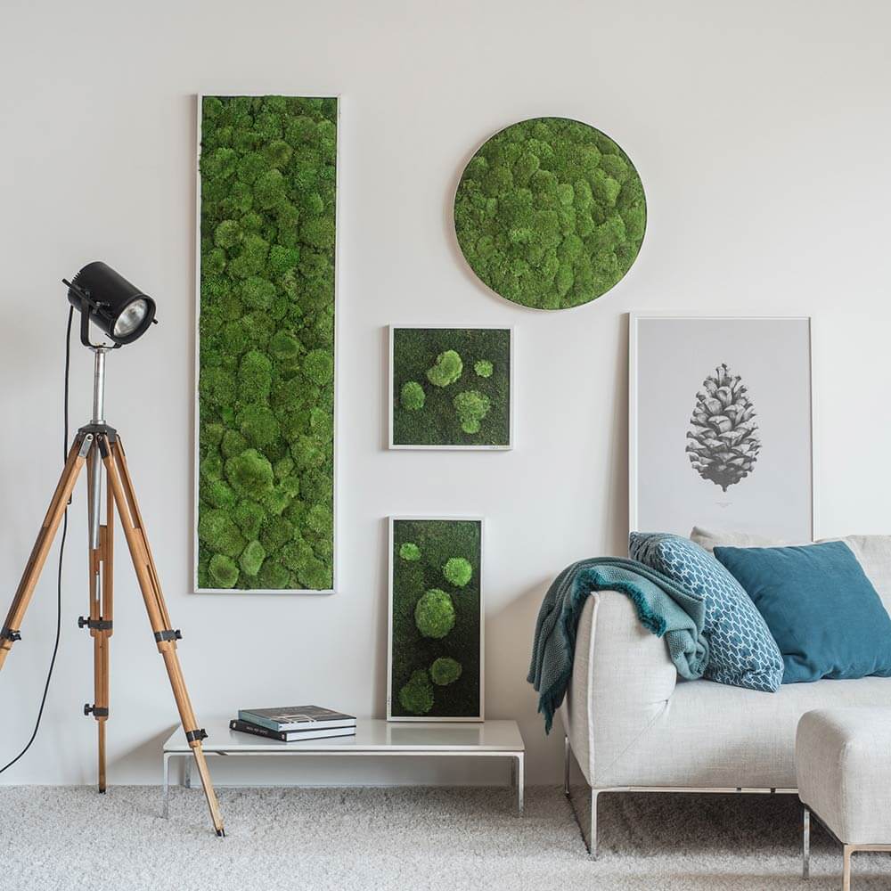 Forest Square Moss Wall Art (80cm) - Image 8