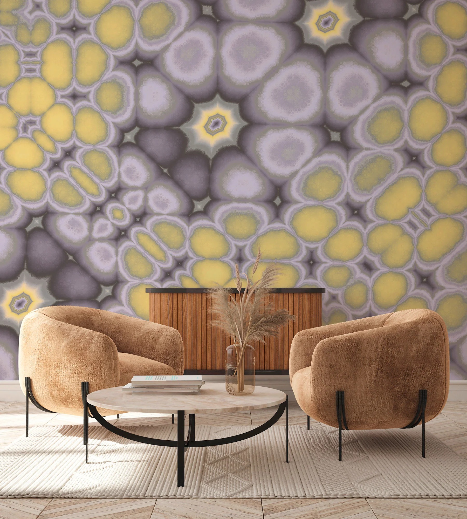 Fractal Flakes Mural Wallpaper