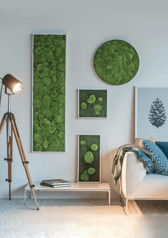 Forest Square Moss Wall Art (55cm) - Image 8