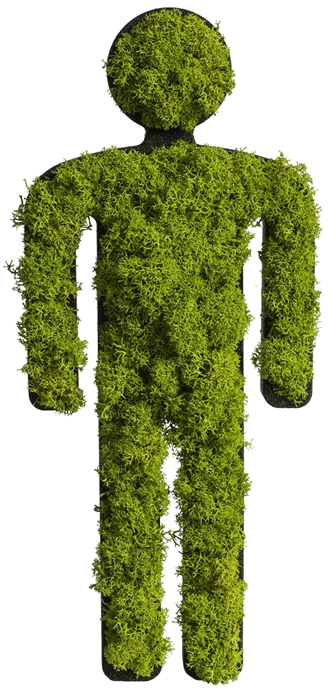 Green Toilet Signs Moss Wall Art - Image 18