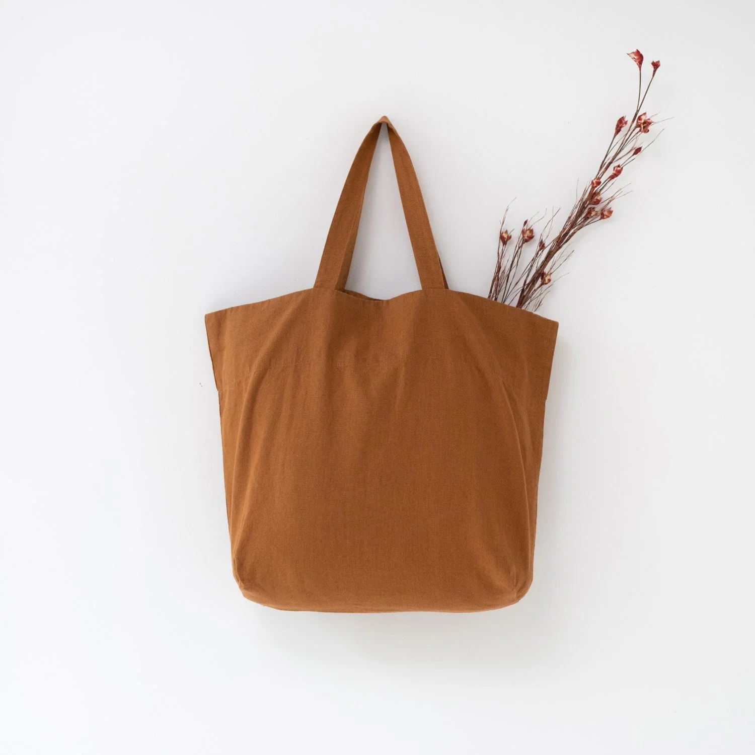 Hazelnut Large Linen Bag - Image 3