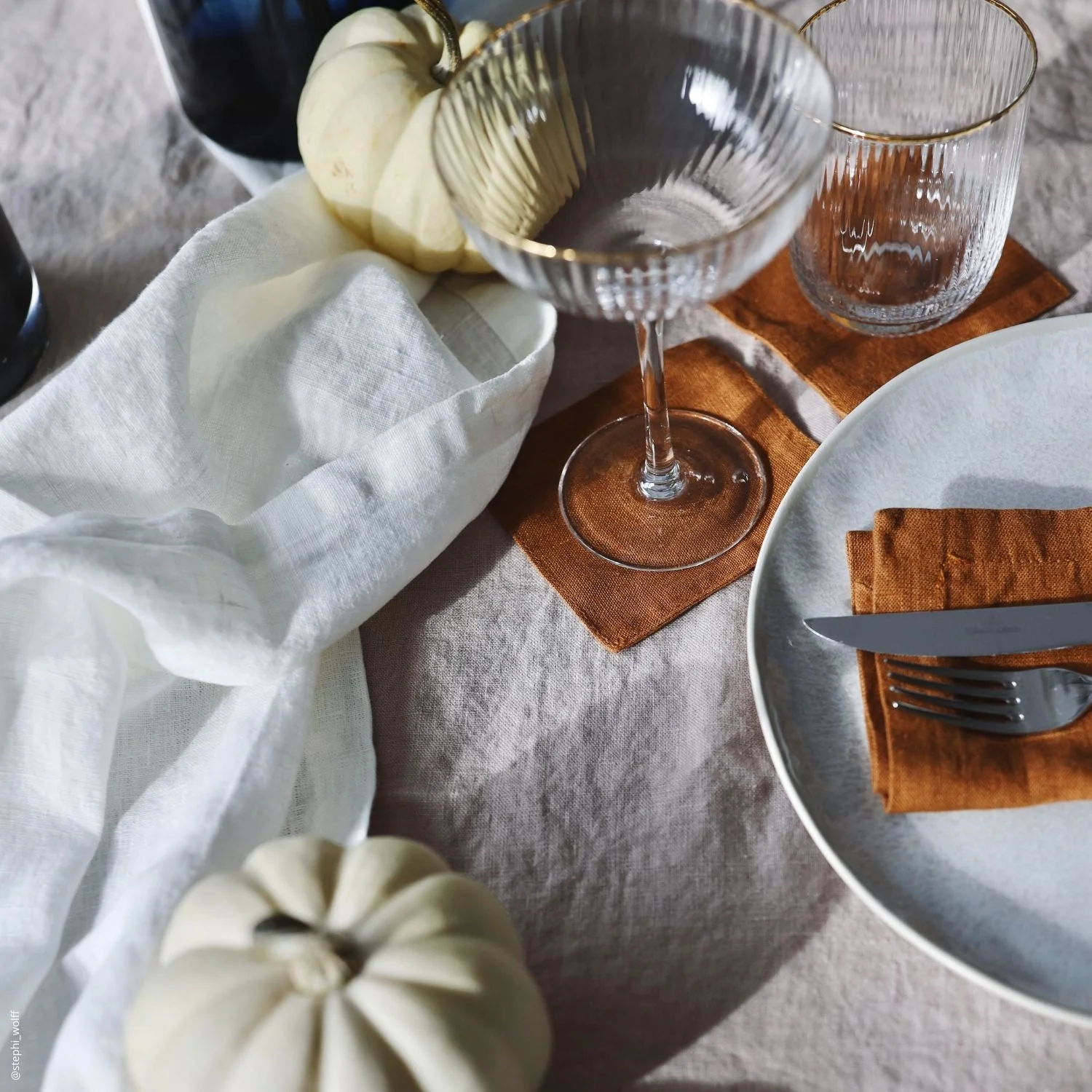 Hazelnut Linen Coasters - Image 4