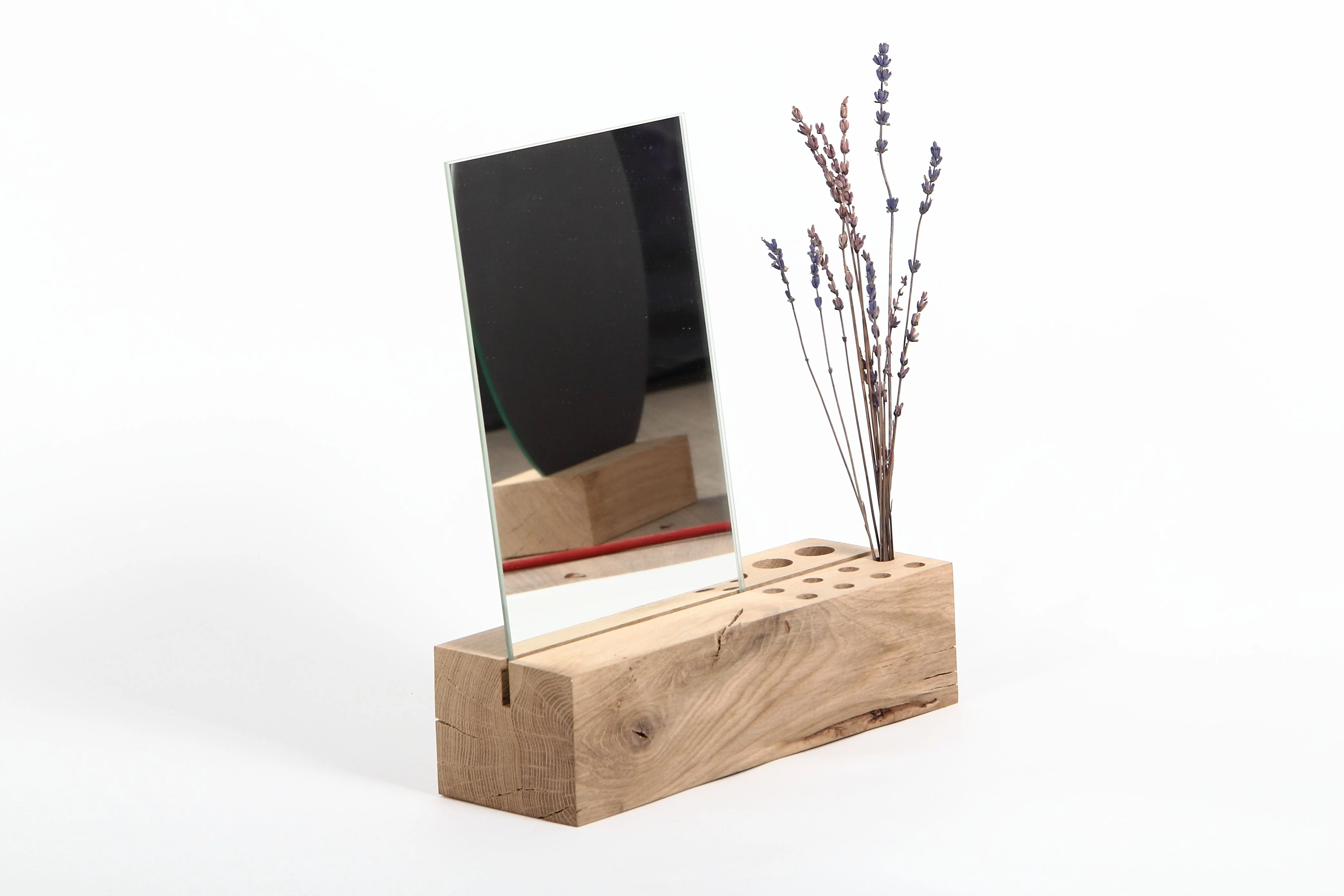 Ieva Mirror with Oak Holder - Image 5