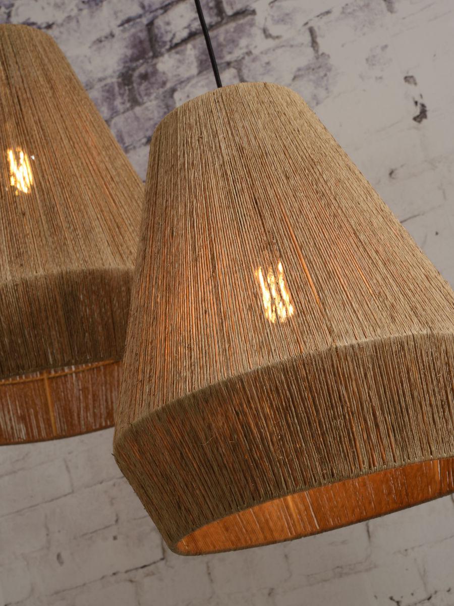 Iguazu Pyramid Jute Pendant Light - Image 12