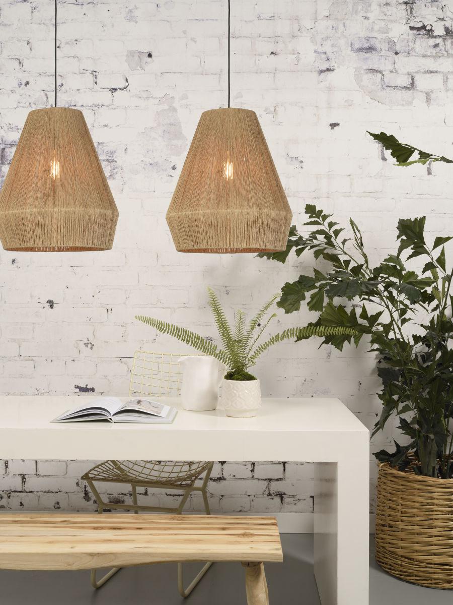 Iguazu Pyramid Jute Pendant Light - Image 16