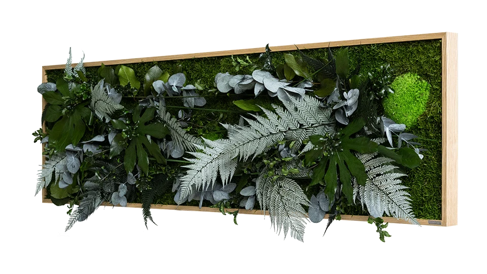 Jungle Rectangular Plant and Moss Wall Art (140x40cm) - Image 4