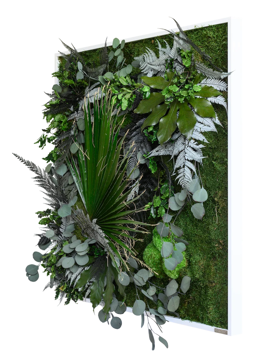 Jungle Squared Plant and Moss Wall Art (80cm) - Image 4