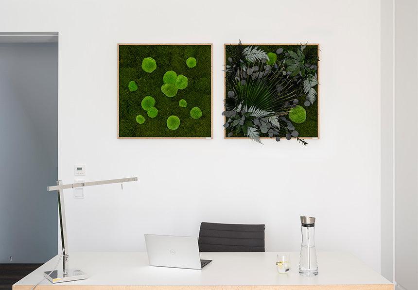 Jungle Squared Plant and Moss Wall Art (80cm) - Image 6