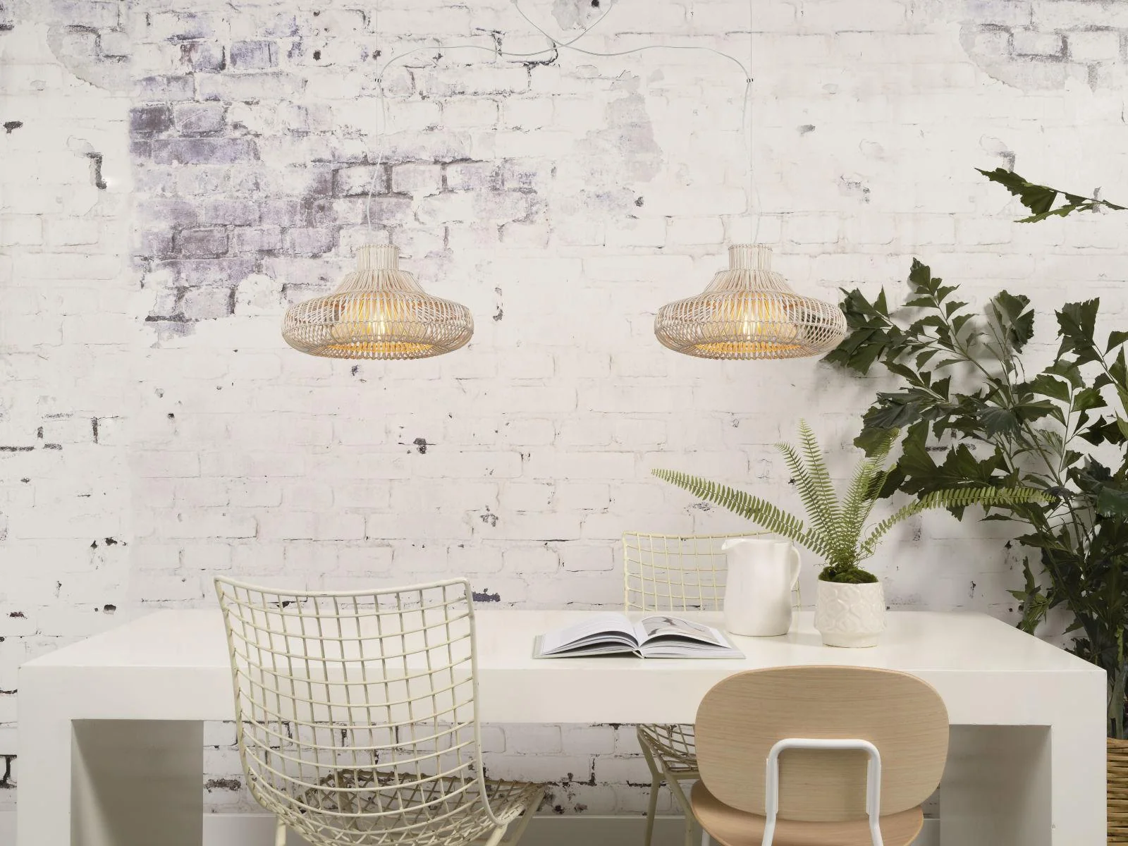 Kalahari Bamboo Double Pendant Light - Image 2