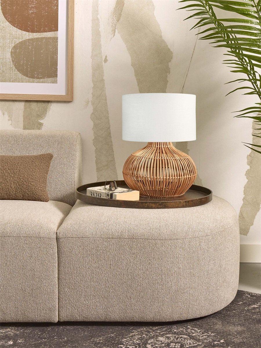 Kalahari Rattan Linen Table Lamp - Image 2