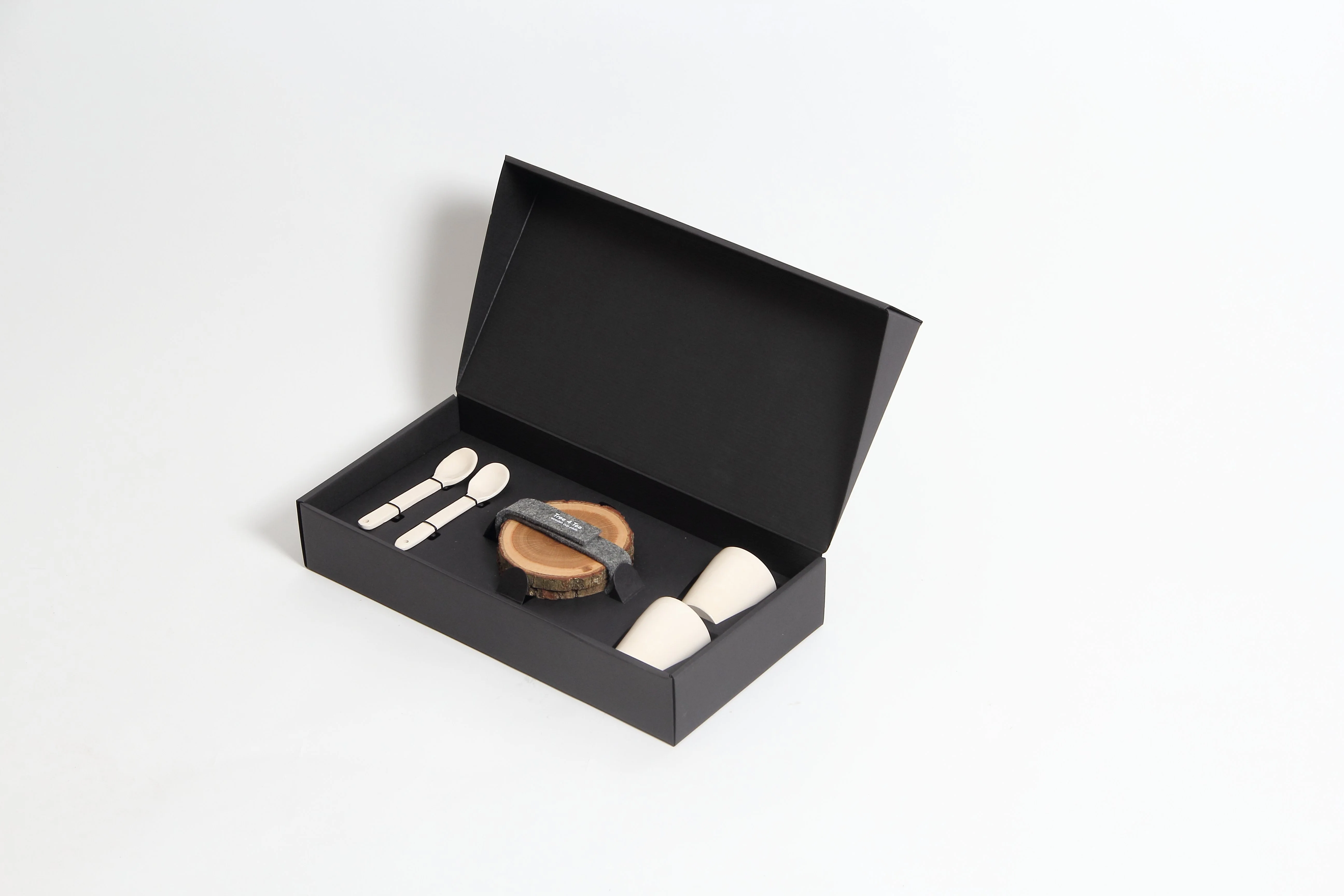 Kavos Oak Slice Coaster & Cup Gift Set - Image 4