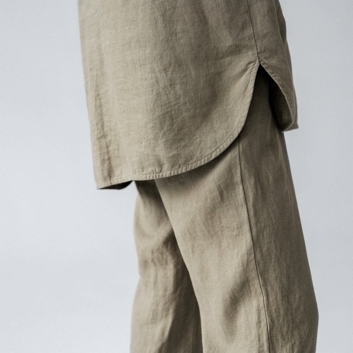 Primrose Khaki Linen Loungewear Set - Image 4