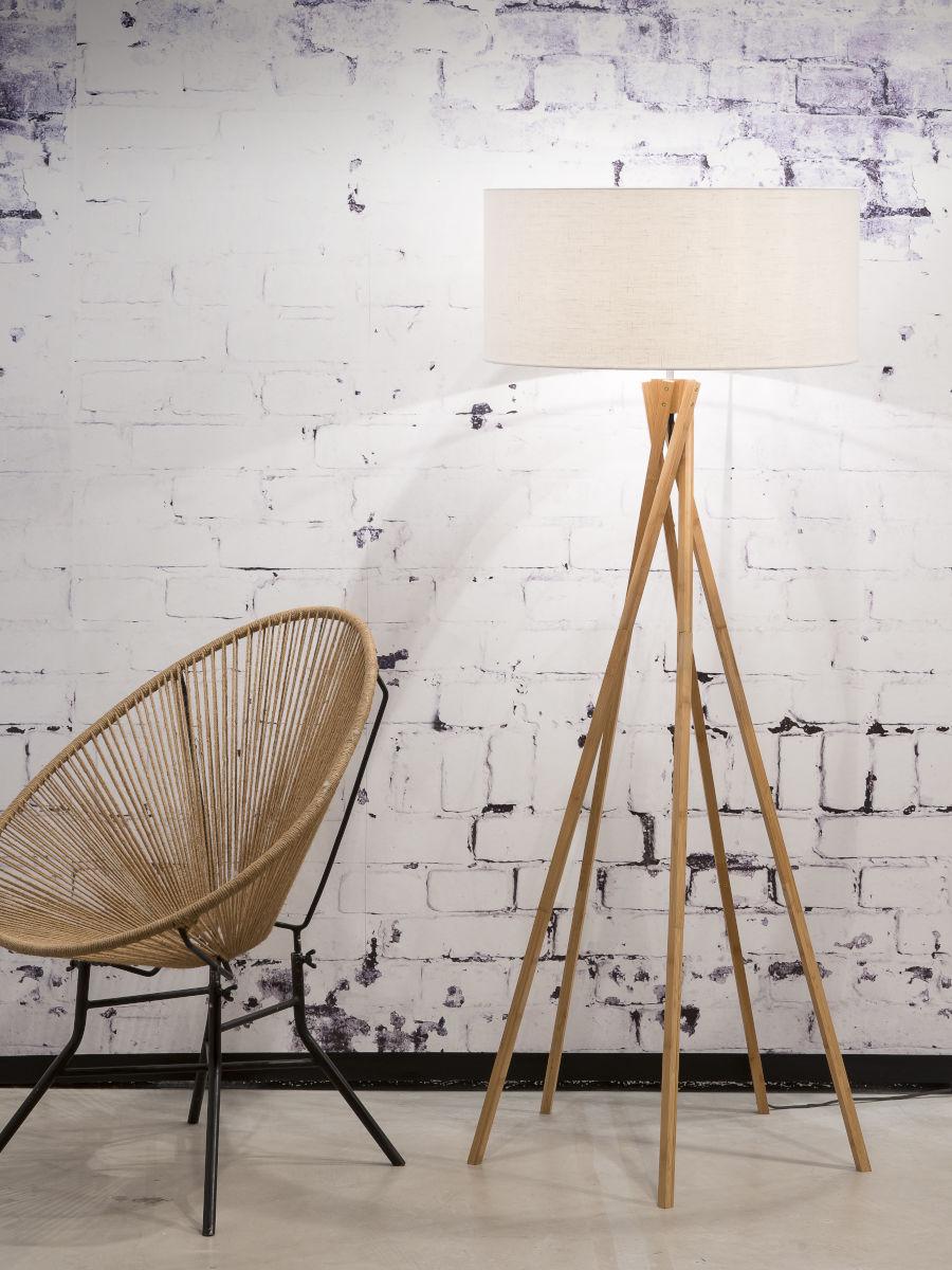 Kilimanjaro Bamboo Linen Floor Light - Image 2