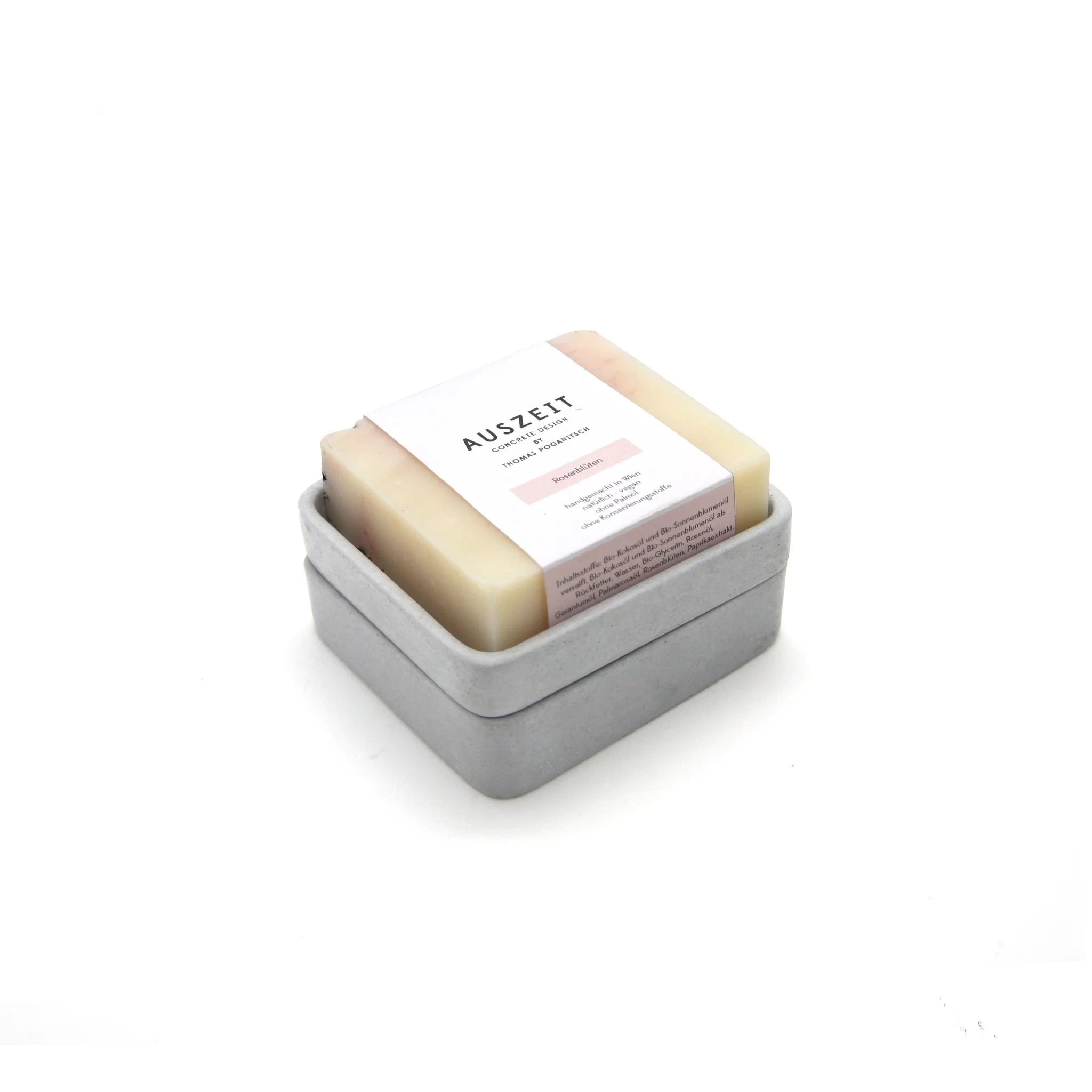 Light Grey Concrete Soap Stand w/ Vegan Soap