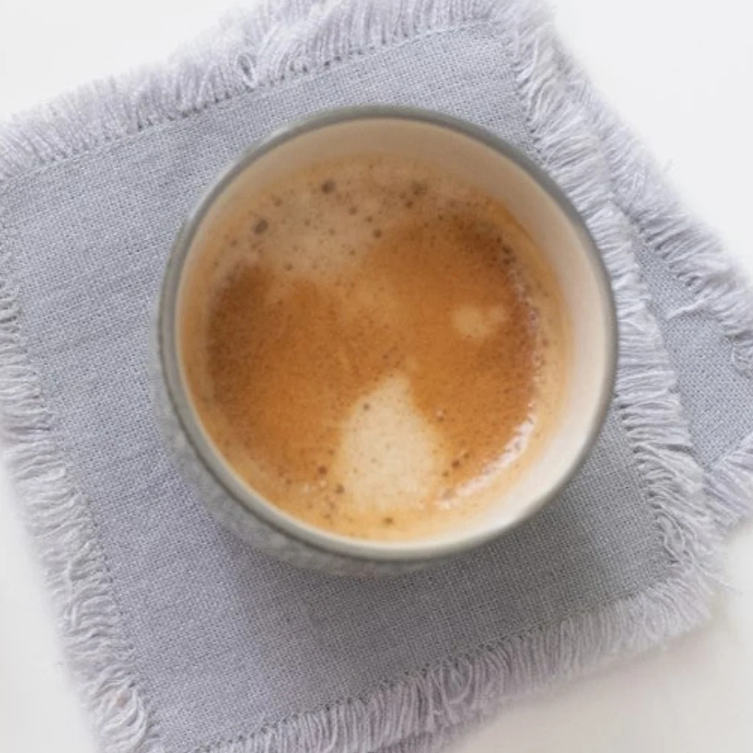 Light Grey Linen Coasters with Fringe - Image 3