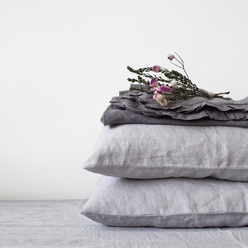 Light Grey Linen Pillowcase - Image 2