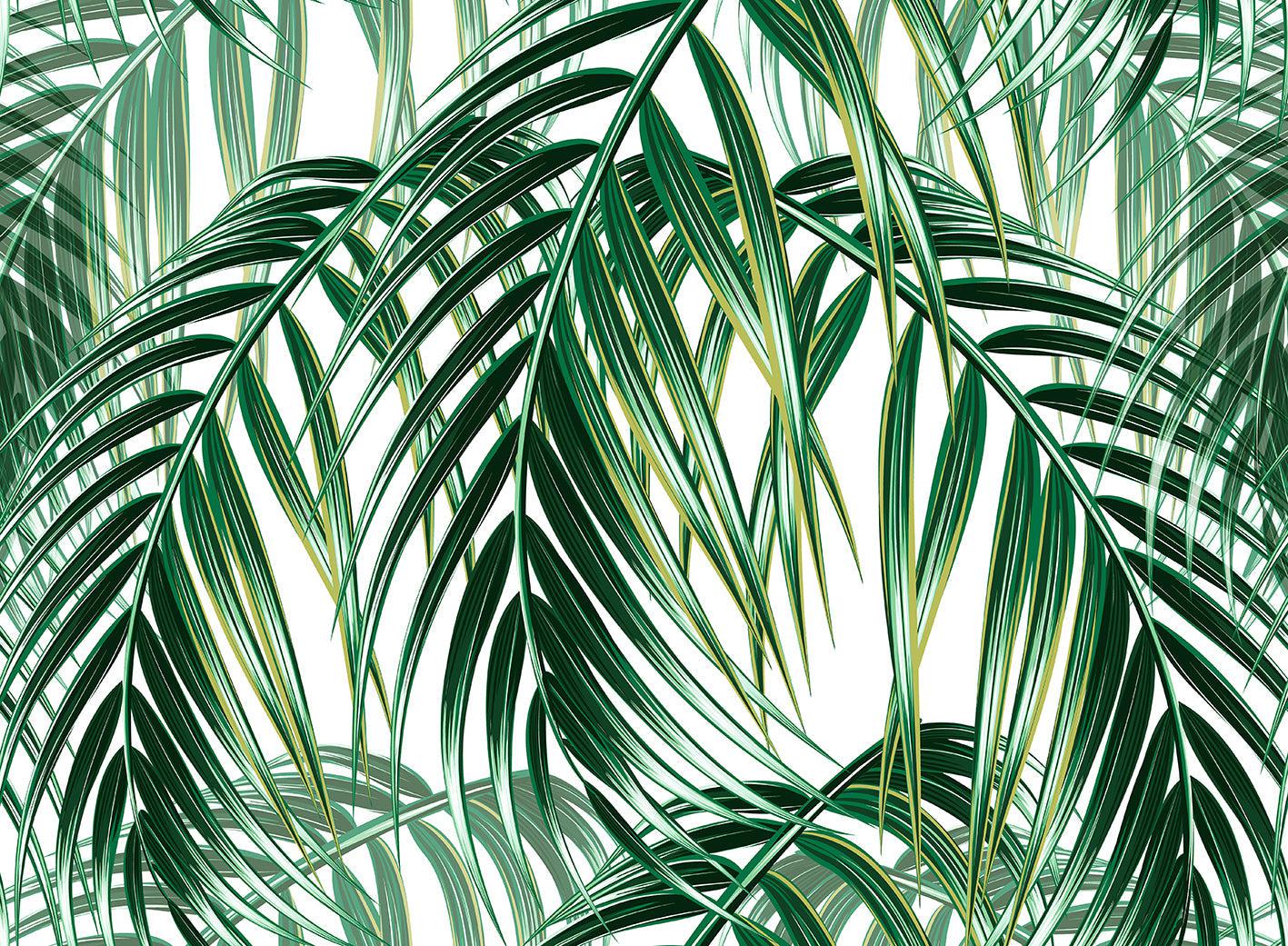 Lively Palm Leaves Mural Wallpaper - Image 2
