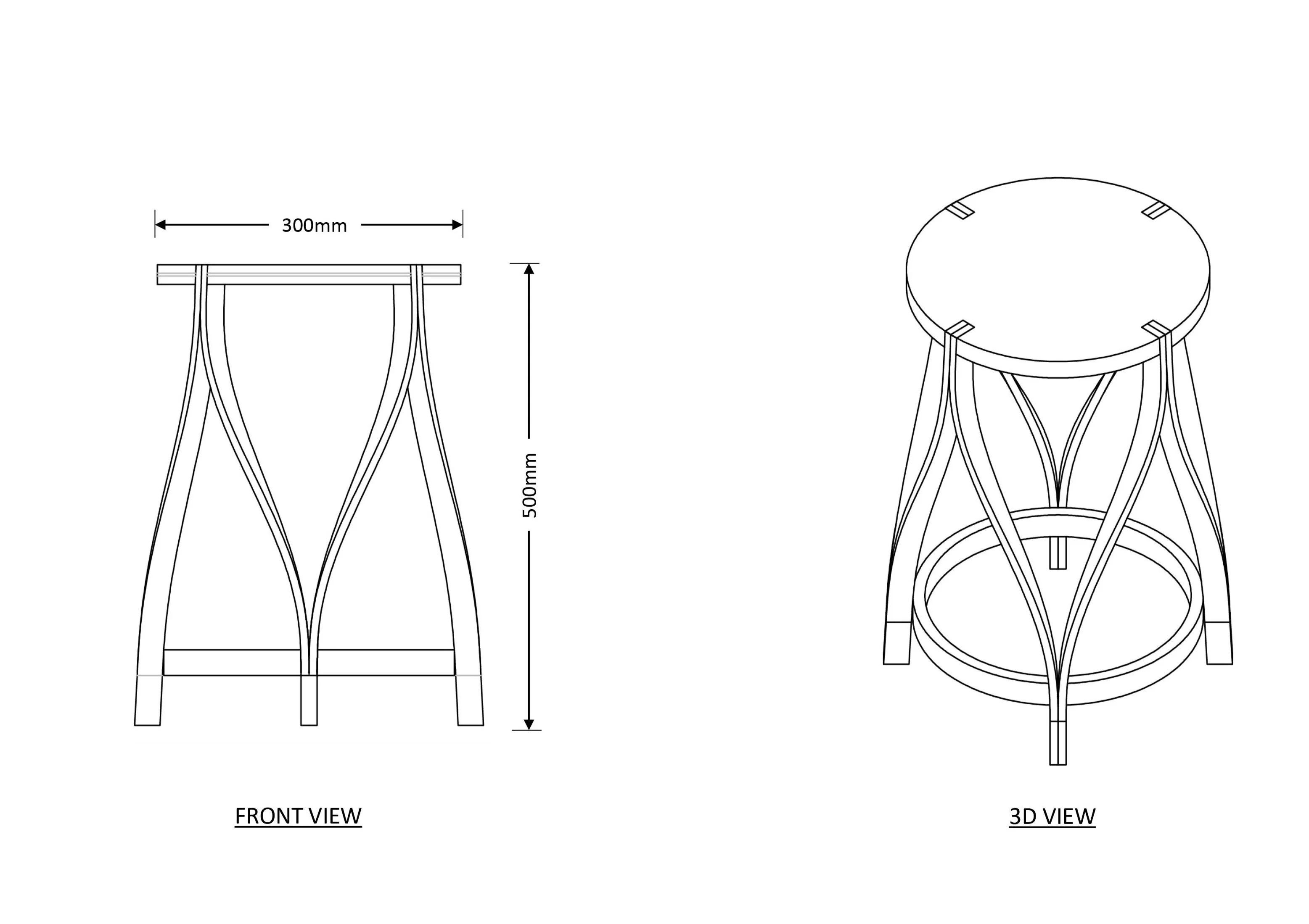 Lotus Bamboo Stool - Image 8