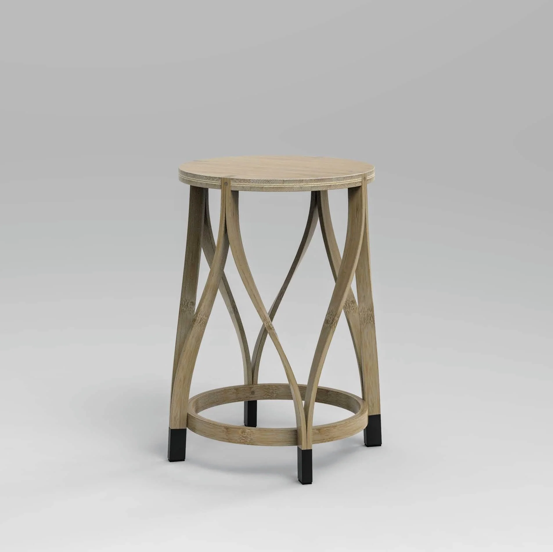 Lotus Large Bamboo Stool - Image 6