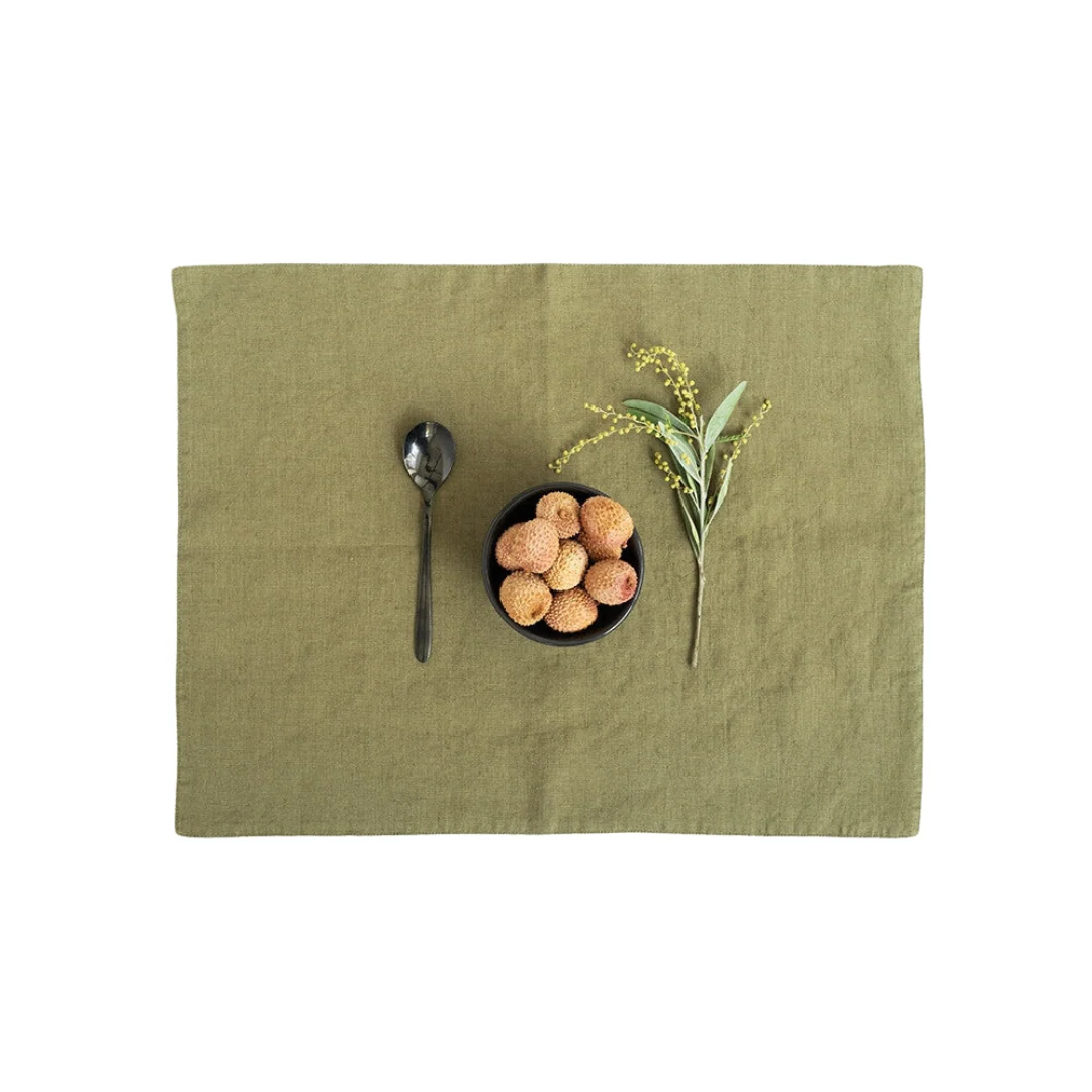Martini Olive Linen Placemat