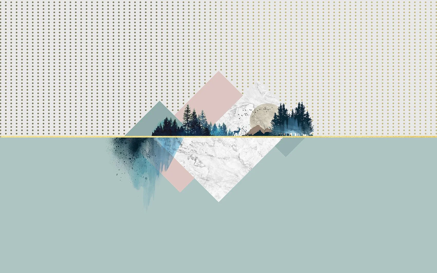 Modern Geometric Mural Wallpaper - Image 2