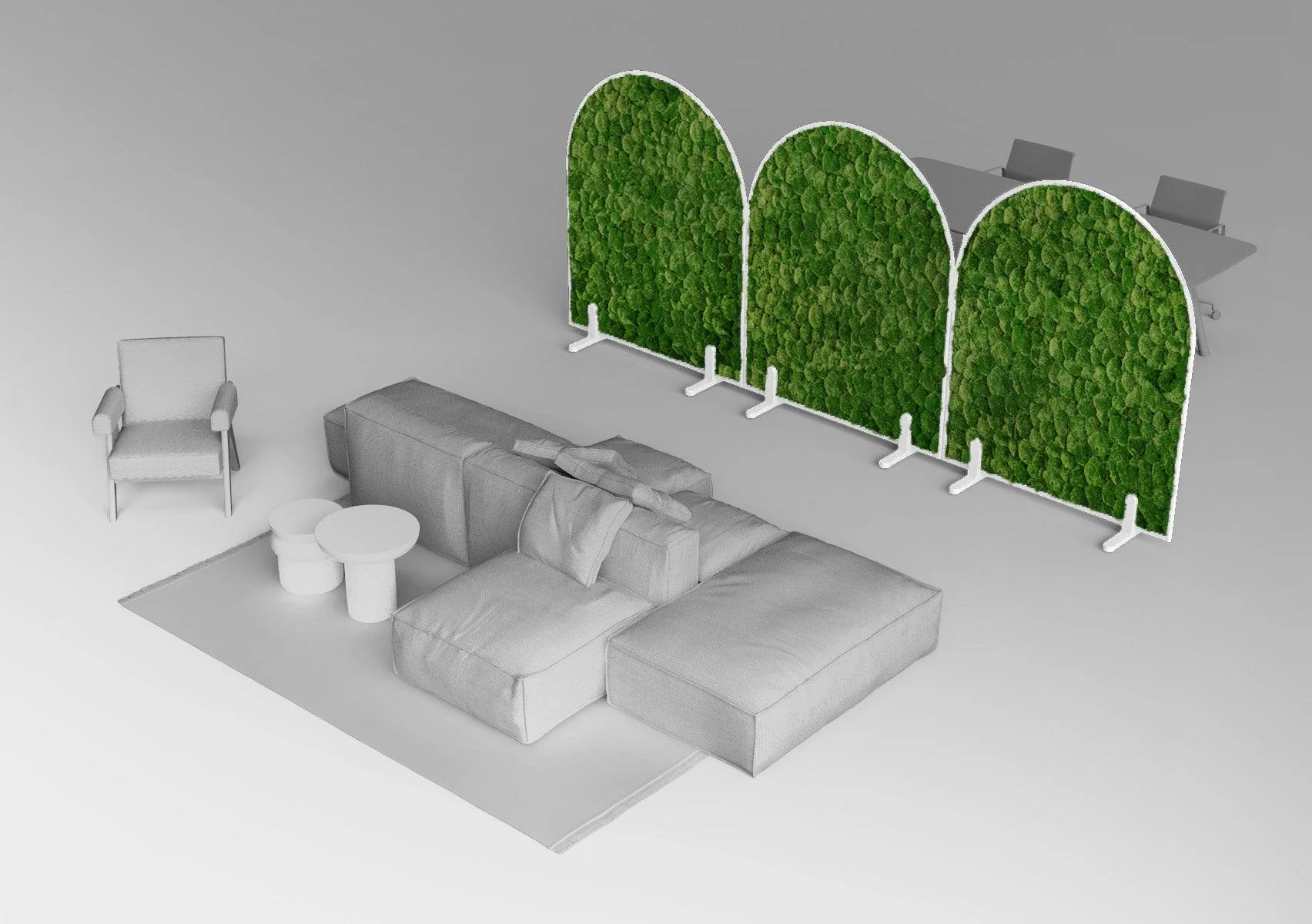Modular Moss and Plant Room Divider - Image 12